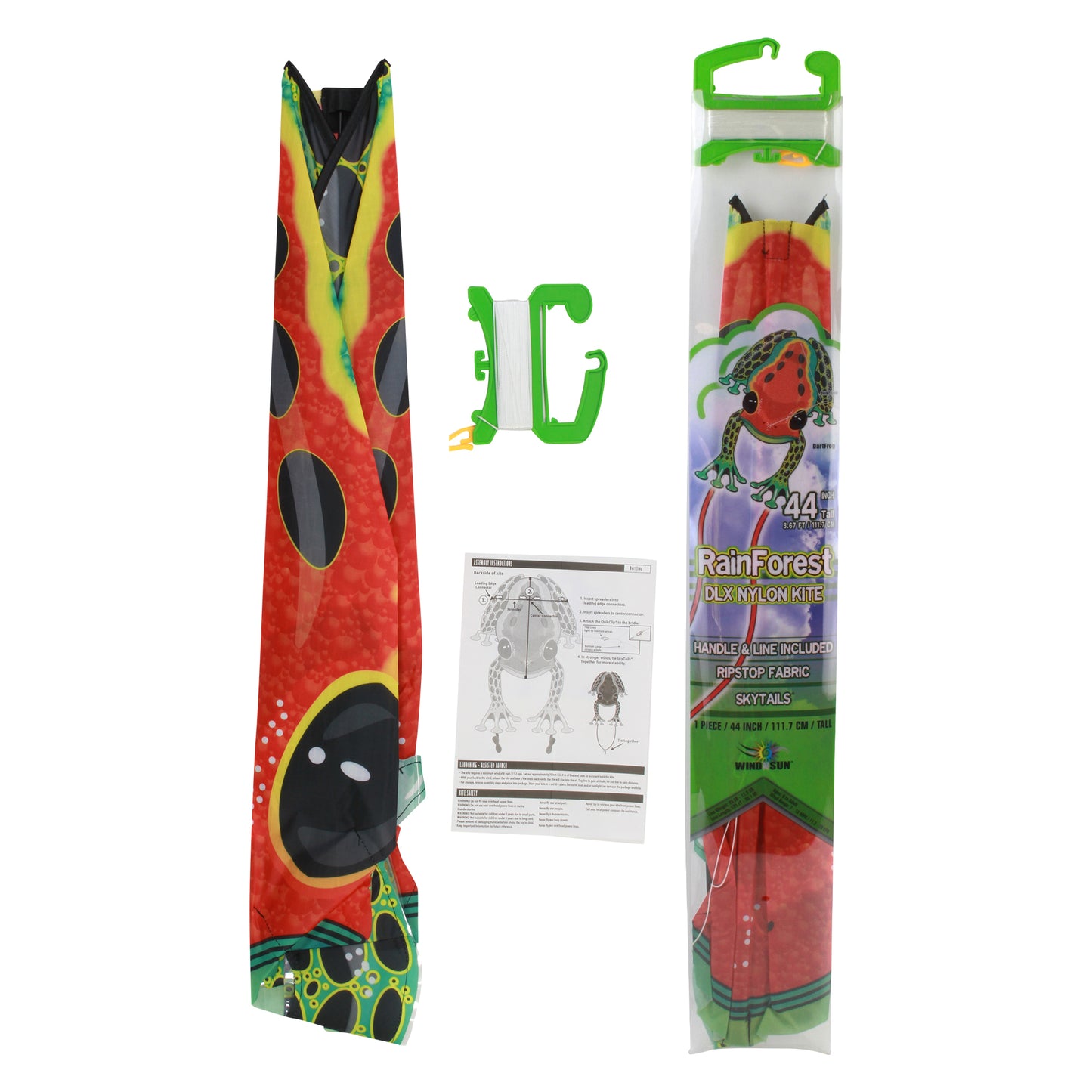 windnsun rainforest dartfrog nylon kite package