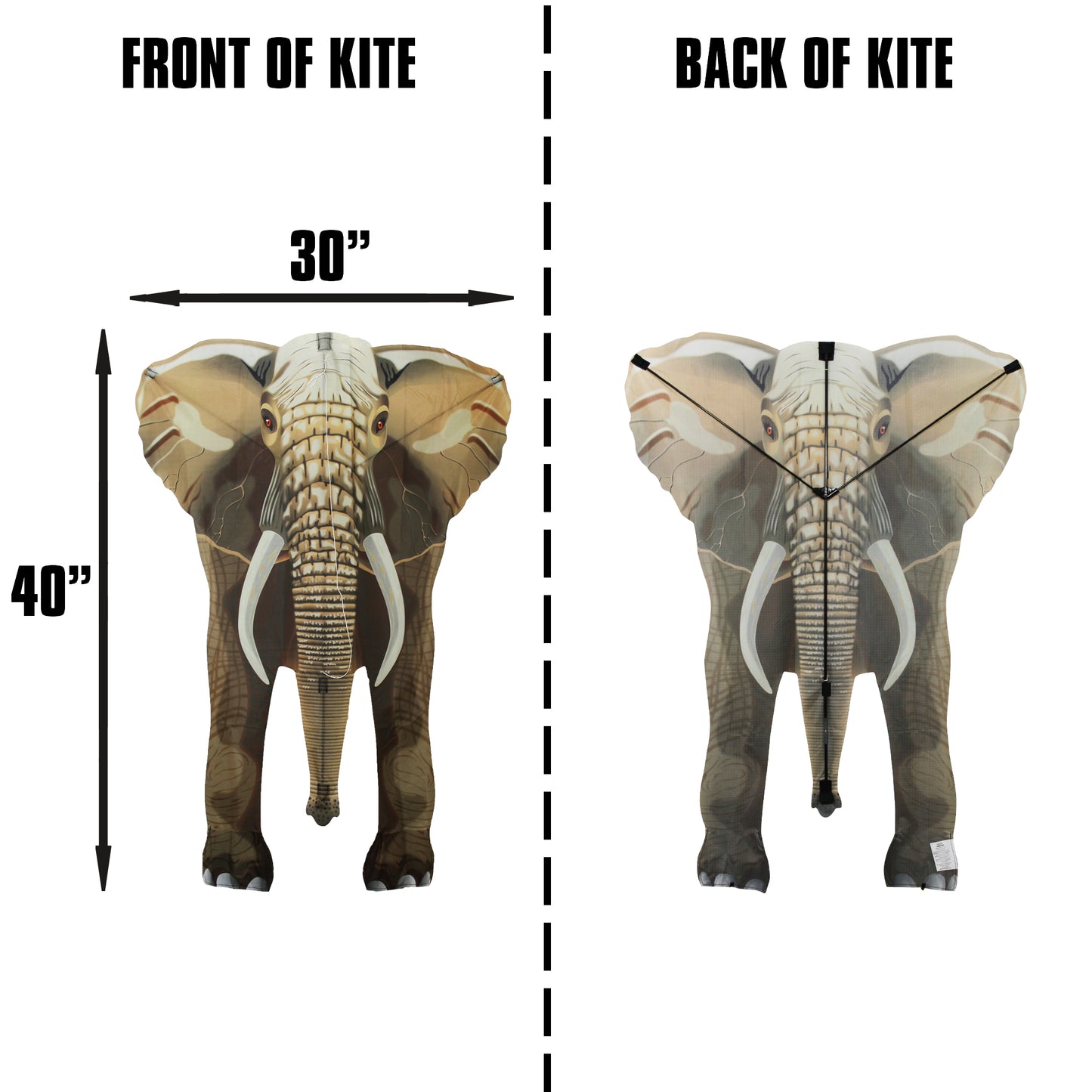 WindNSun SkyZoo Elephant Ripstop Nylon Elephant Kite  Product Dimensions
