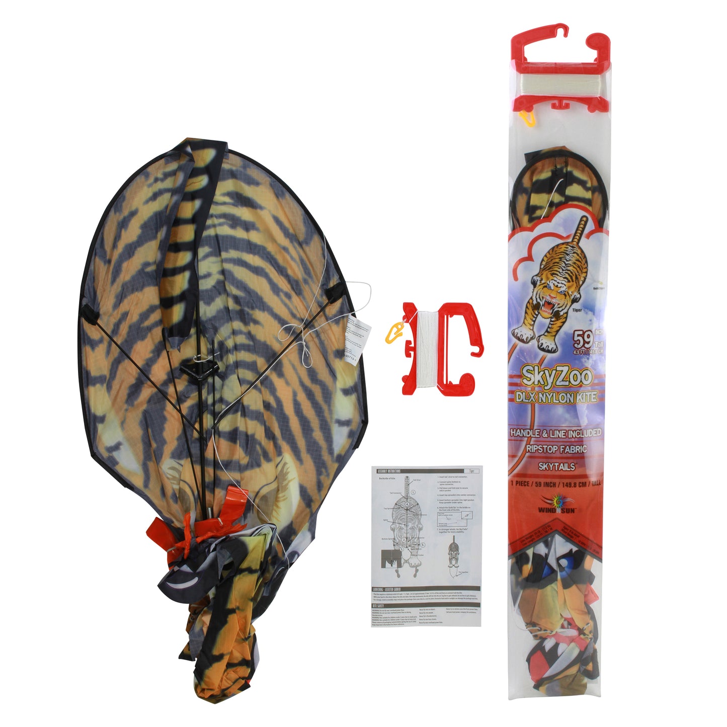 windnsun skyzoo tiger nylon kite package