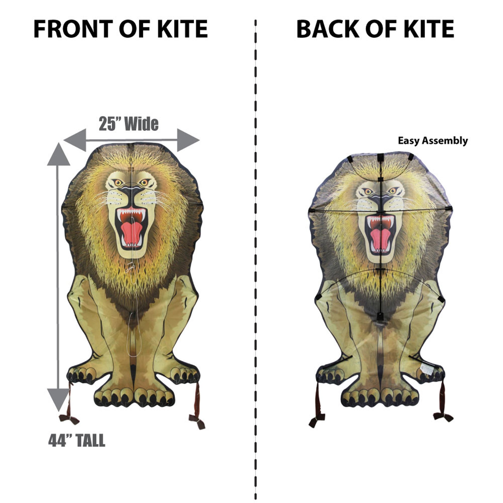 windnsun skyzoo lion nylon kite dimensions