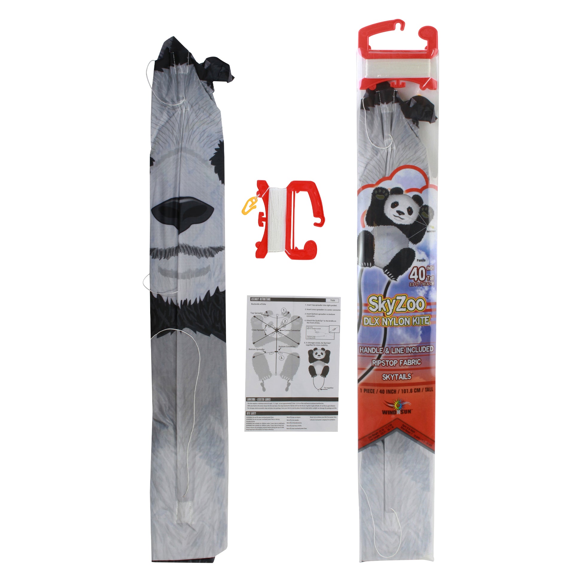 windnsun skyzoo panda nylon kite package