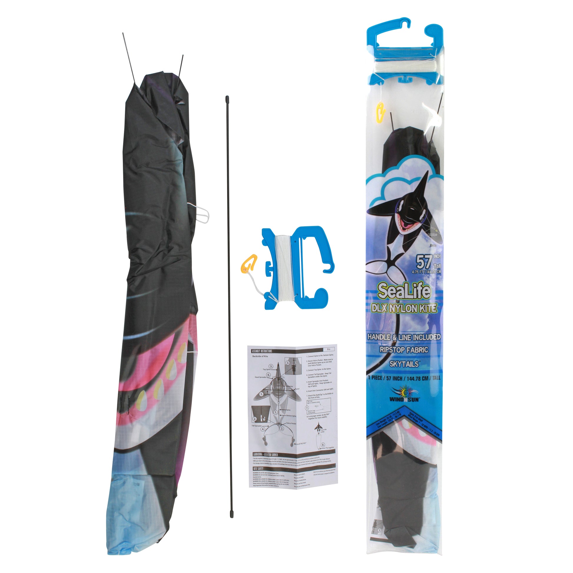 windnsun sealife orca nylon kite package