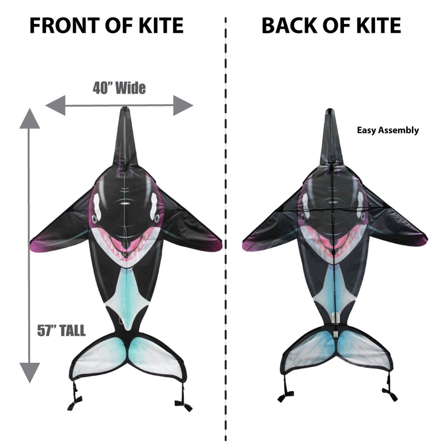 windnsun sealife orca nylon kite dimensions