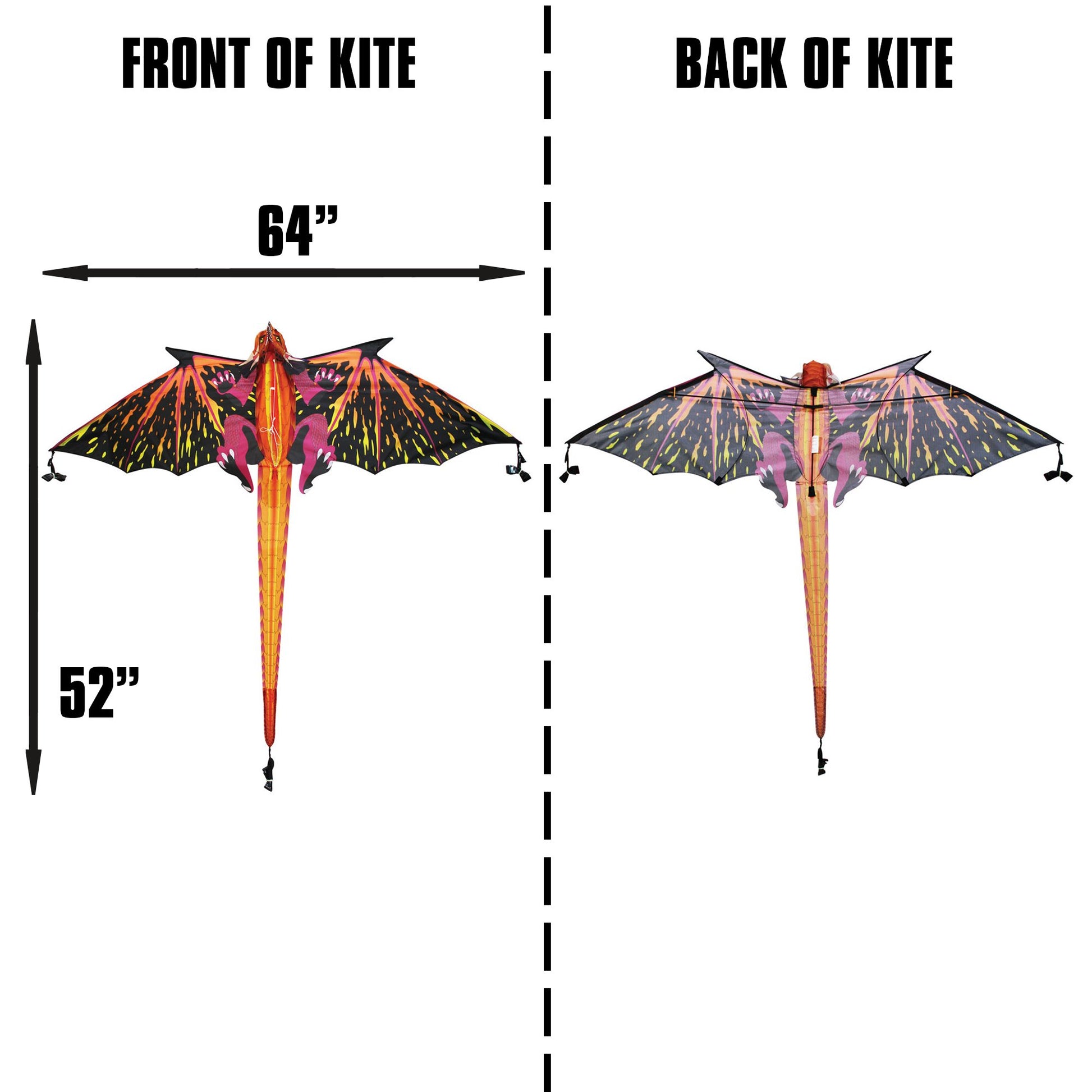 windnsun fantasyfliers 3d dragon nylon kite dimensions