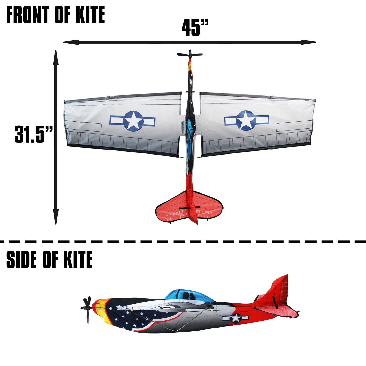 windnsun windforce thunderbolt 3d nylon kite dimensions