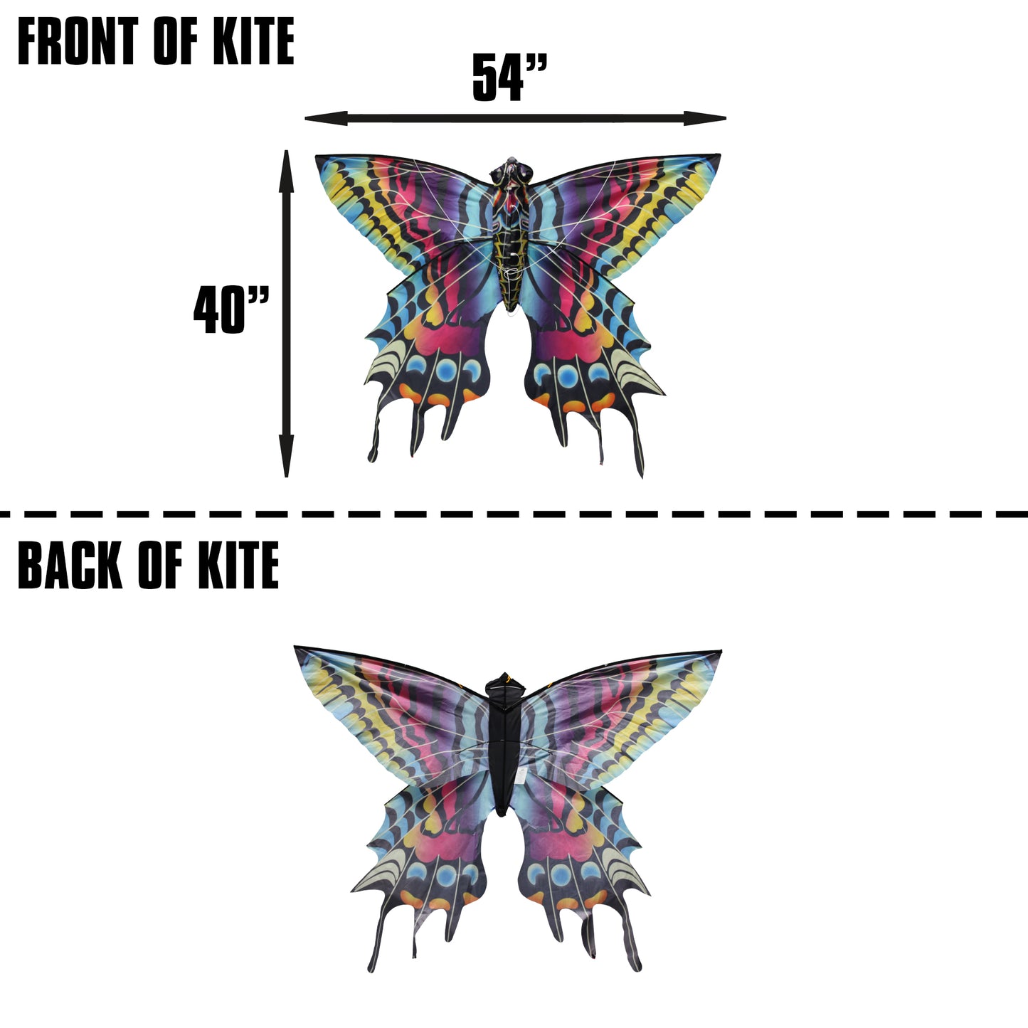 windnsun supersize 3d butterfly nylon kite dimensions