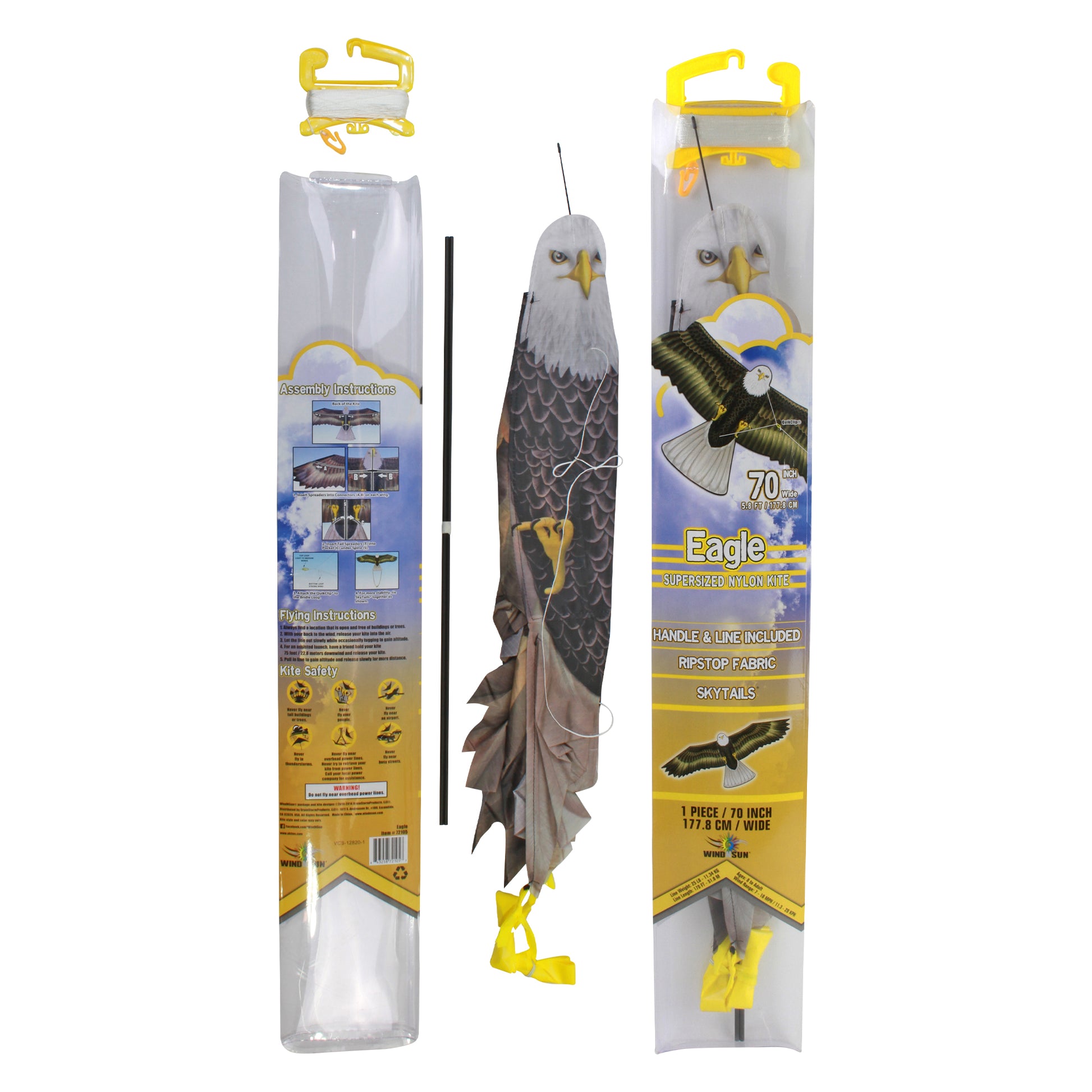 windnsun supersize 2d eagle nylon kite package