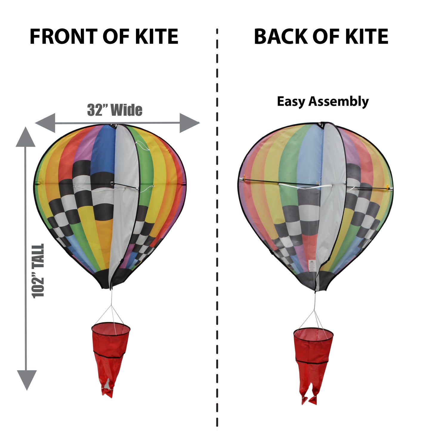 WindNSun SuperSize Ultra Hot Air Balloon Ripstop Nylon Balloon Kite  Product Dimensions