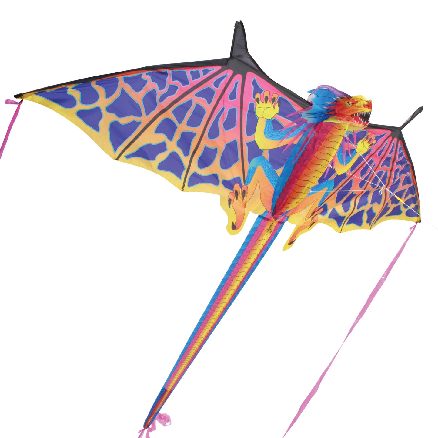 WindNSun SuperSize Ultra 3D Dragon Ripstop Nylon Dragon Kite  shown with handle