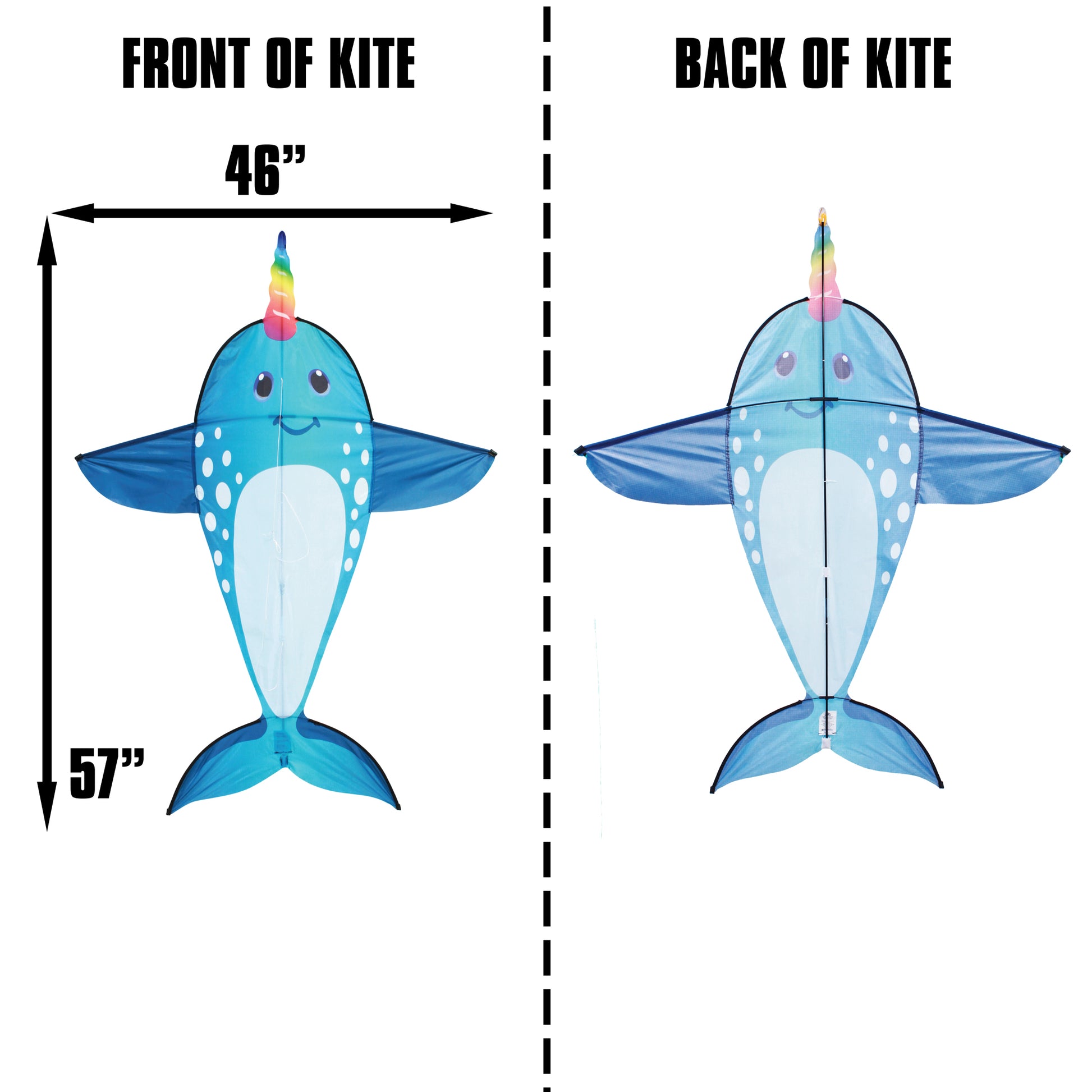 WindNSun SuperSize 2-D Narwhal Ripstop Nylon Figure Kite  Product Dimensions