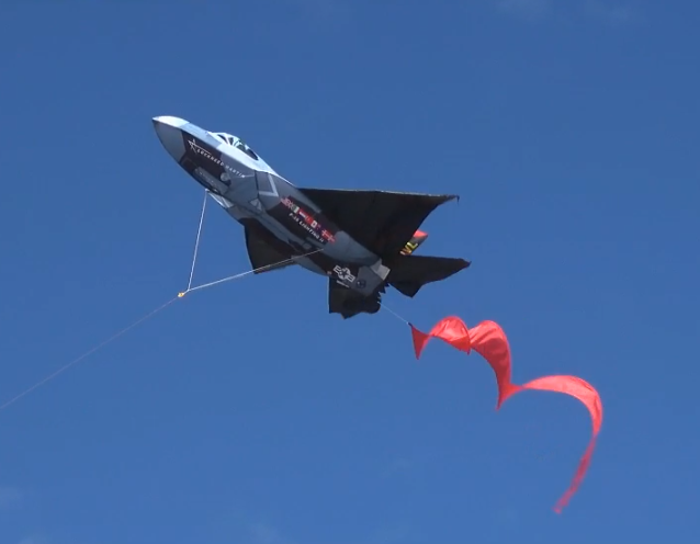 WindNSun SkyGiant F-35 Lightning II Ripstop Nylon Jet Kite, 70 Inches Wide