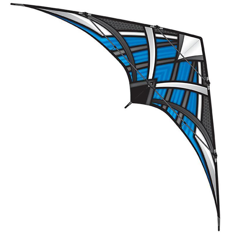 WindNSun NK93 + EZ Sport 70 Hex Dual Control Stunt Sport Kite Bundle in Blue packaging and contents