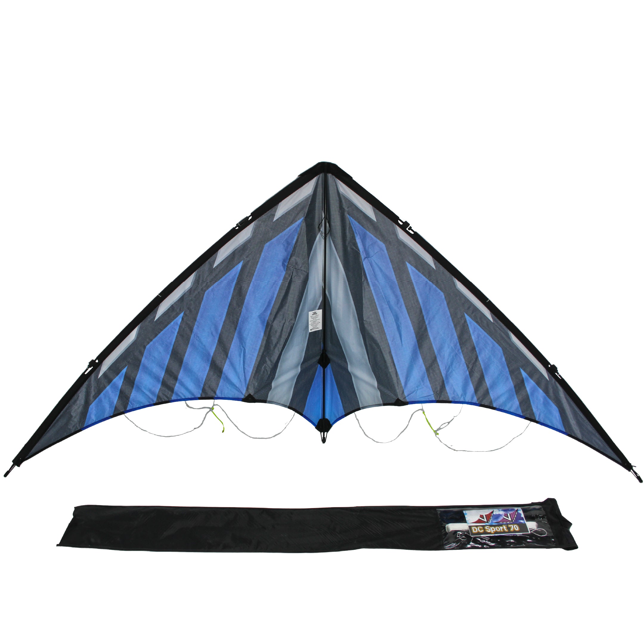 WindNSun NK93 + DC Sport 70 Dual Control Stunt Sport Kite Bundle in Blue