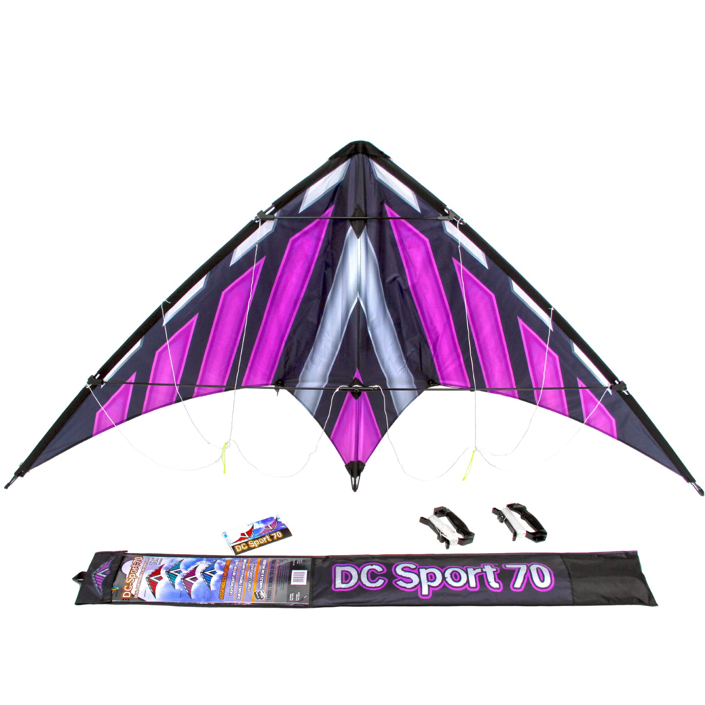 WindNSun NK93 + DC Sport 70 Dual Control Stunt Sport Kite Bundle in Purple