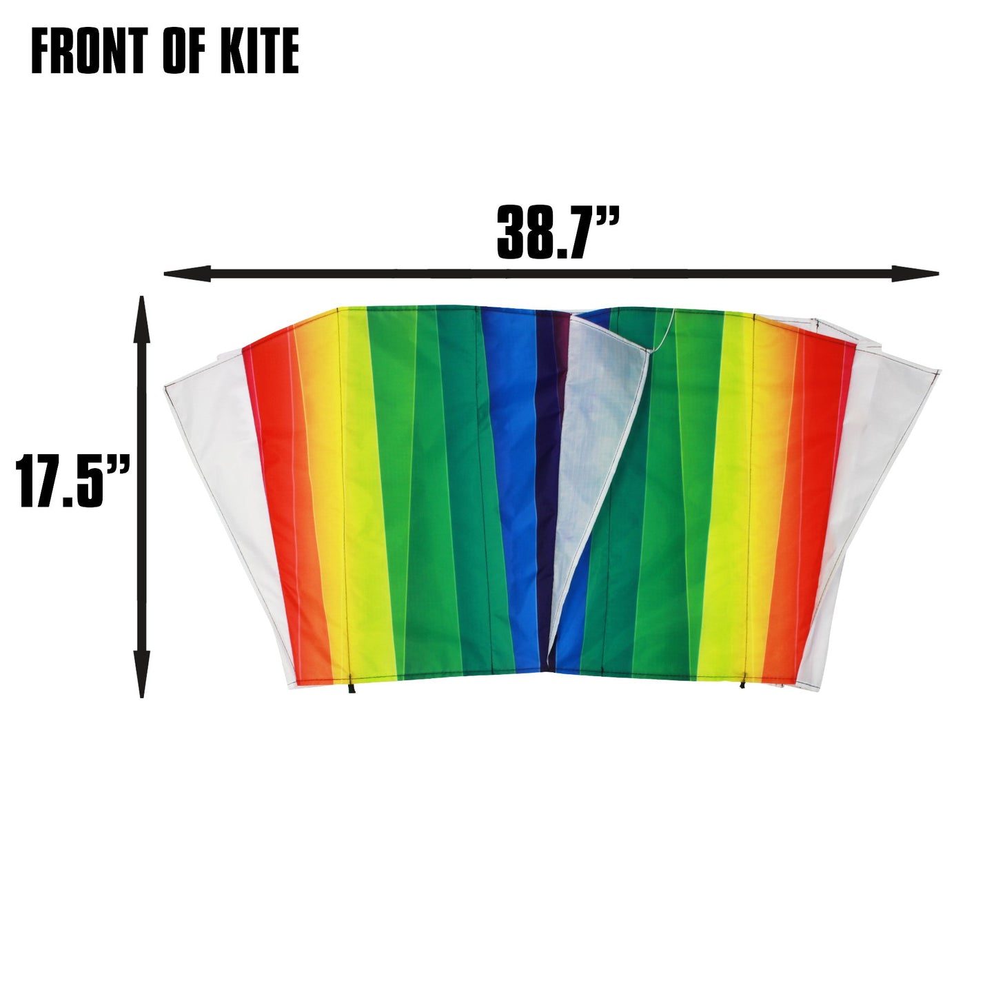 X Kites SkyFoil Rainbow + Pocket Kite Abstract Parafoil Kite Bundle - No Assembly Required dimensions
