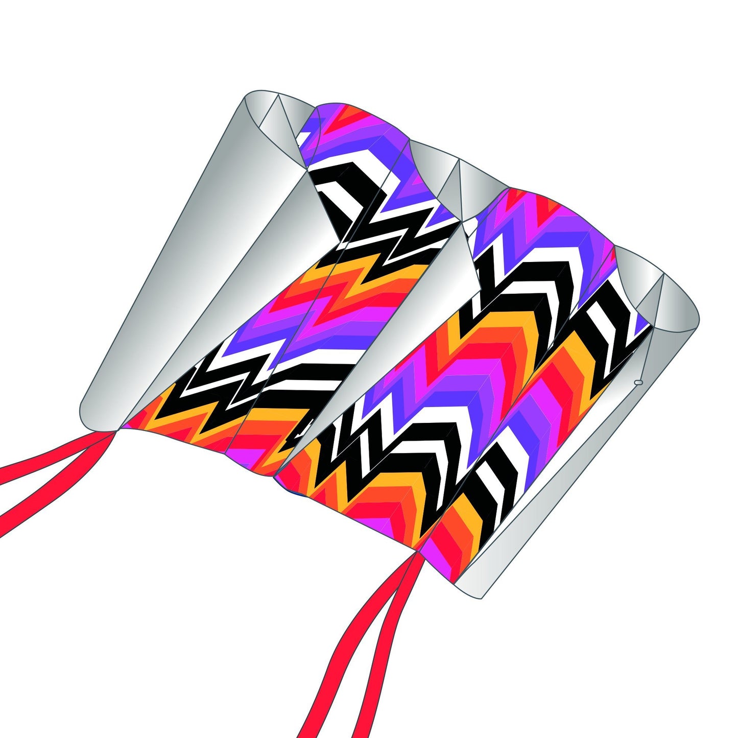 X Kites SkyFoil ZigZag + Pocket Kite Isometric Parafoil Kite Bundle - No Assembly Required Product Image