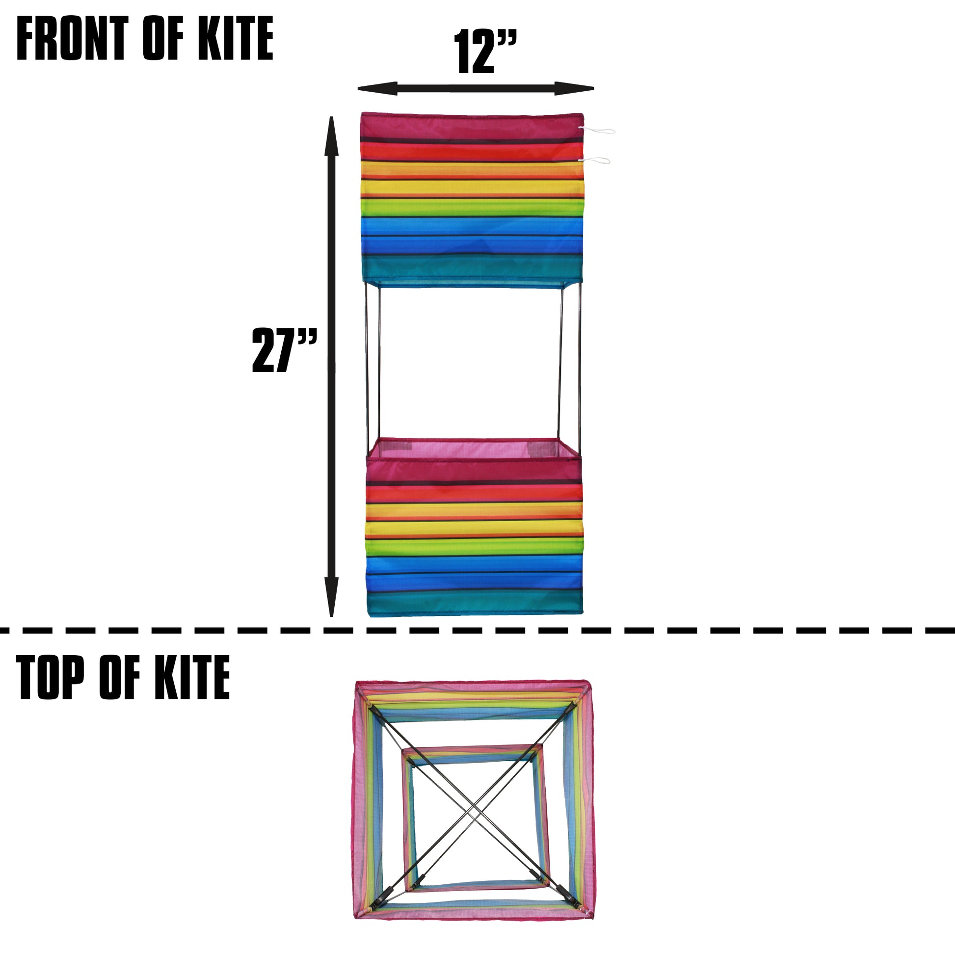 X Kites Rare Air Box Kite Nylon Kite dimensions