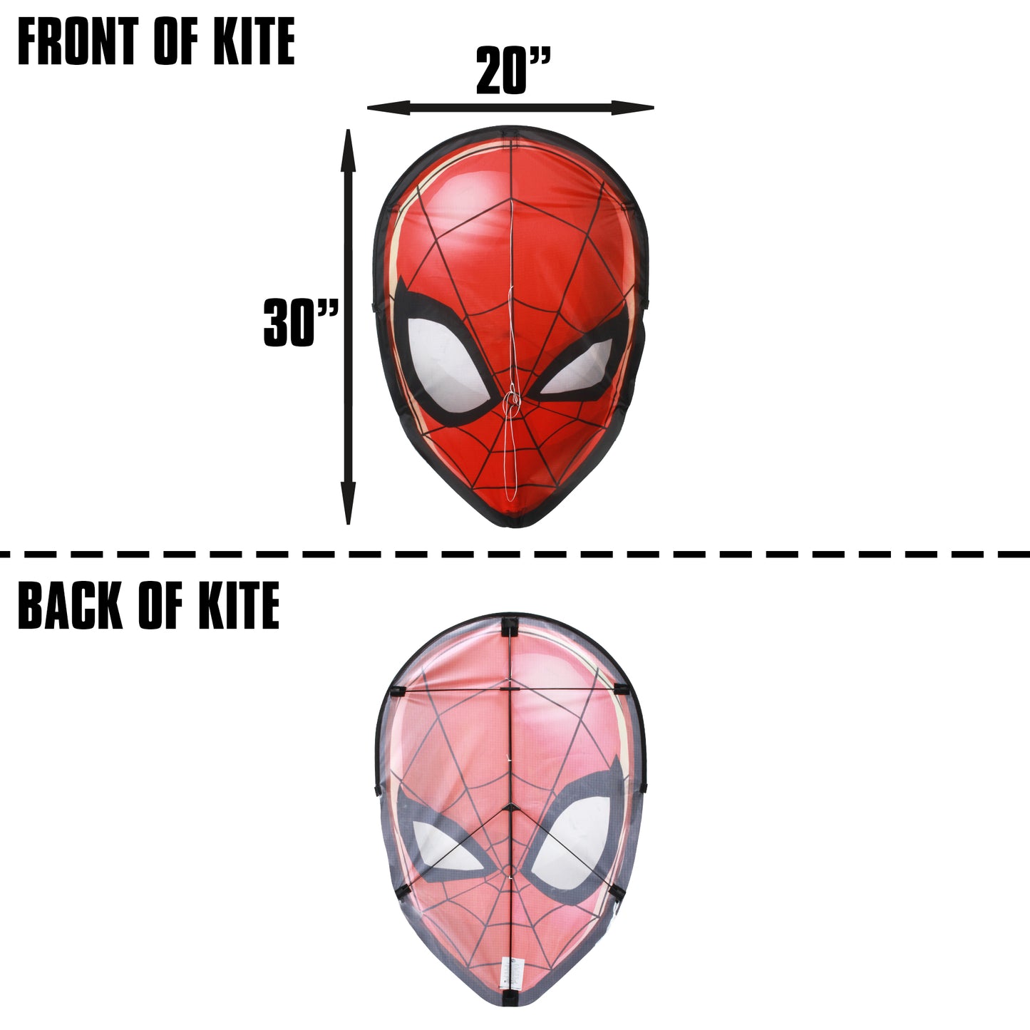 X Kites Face Kite Marvel Spider-Man DLX Nylon Kite dimensions