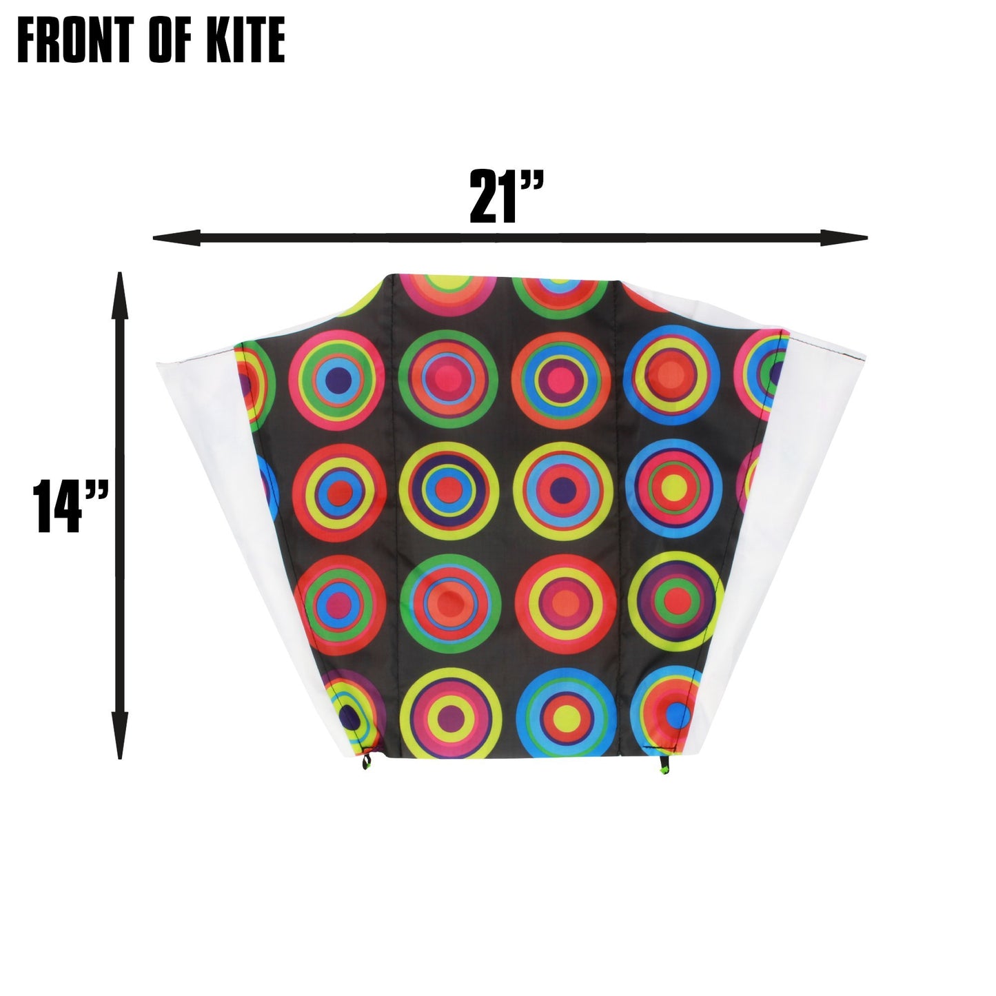 X Kites SkyFoil Hearts + Pocket Kite Circles Parafoil Kite Bundle - No Assembly Required photo showing handle