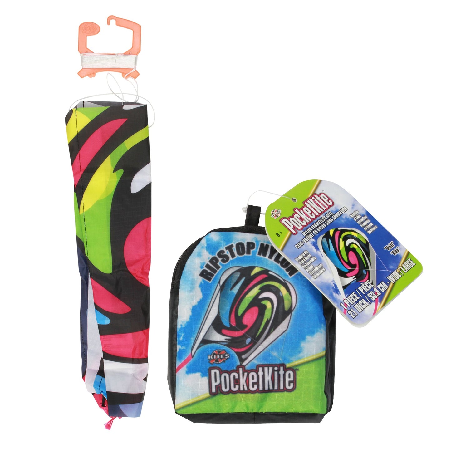 X Kites SkyFoil Waves + Pocket Kite Void Parafoil Kite Bundle - No Assembly Required dimensions