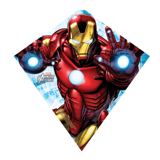 X Kites SkyDiamond® Avengers - Iron Man Poly Diamond Kite, 23 Inches Tall