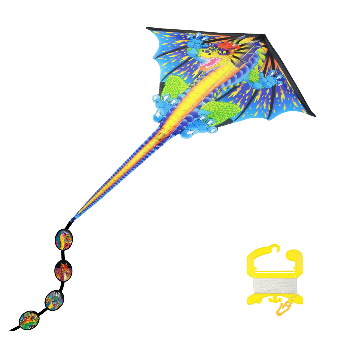 X Kites DLX Diamond Dragon Nylon Kite photo showing handle