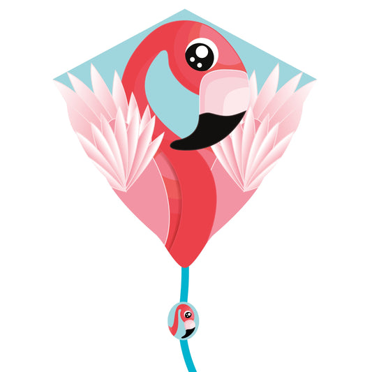 X Kites DLX Diamond Flamingo Nylon Deluxe Diamond Kite, 26 Inches Wide