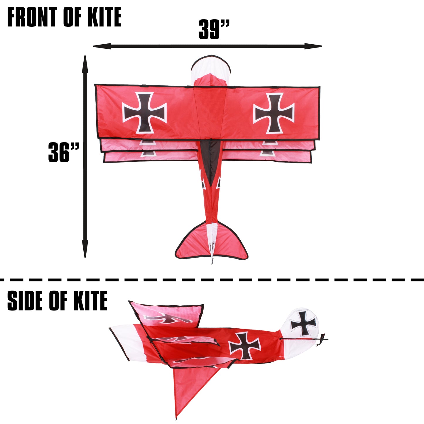 windnsun supersize 3d red baron nylon kite dimensions