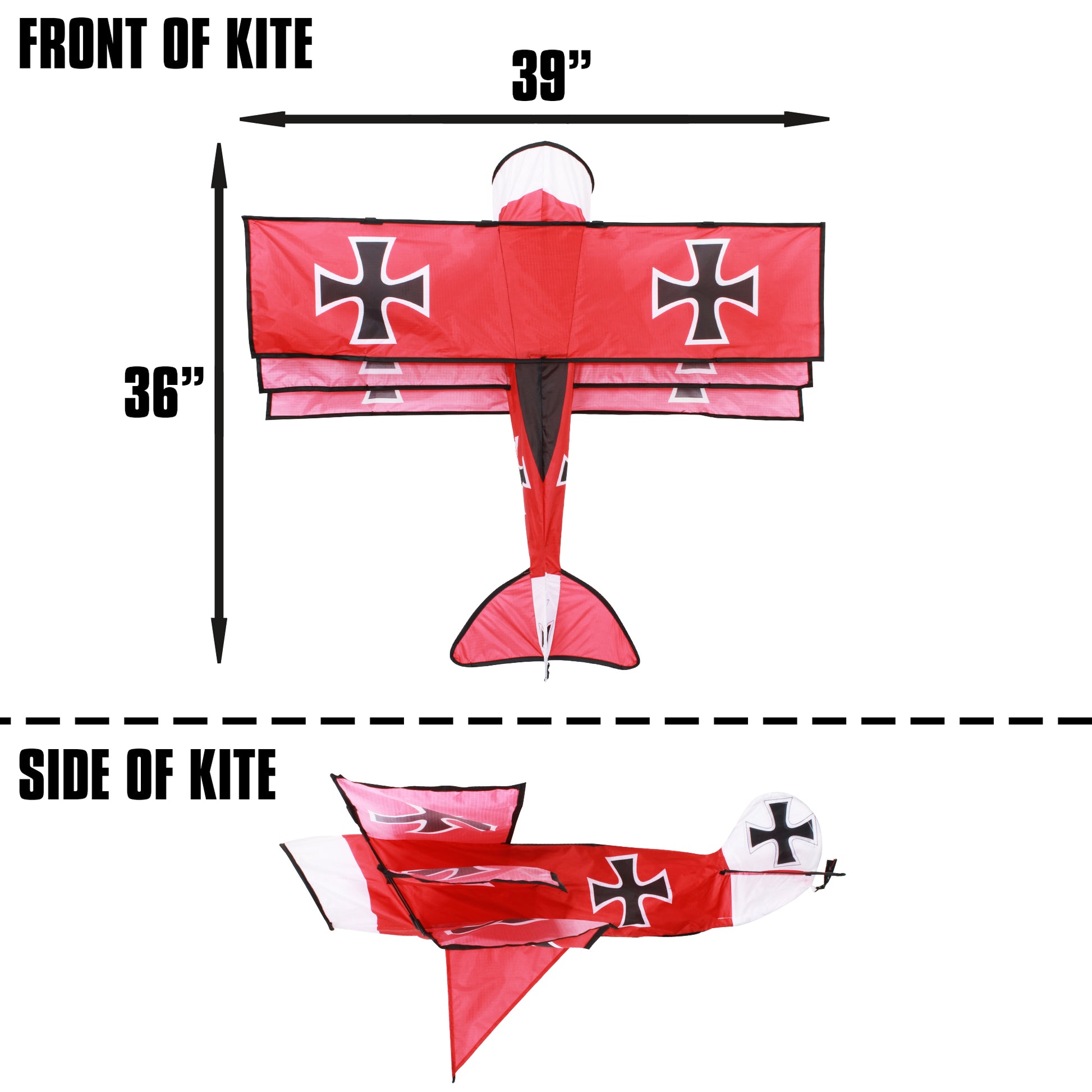 windnsun supersize 3d red baron nylon kite dimensions