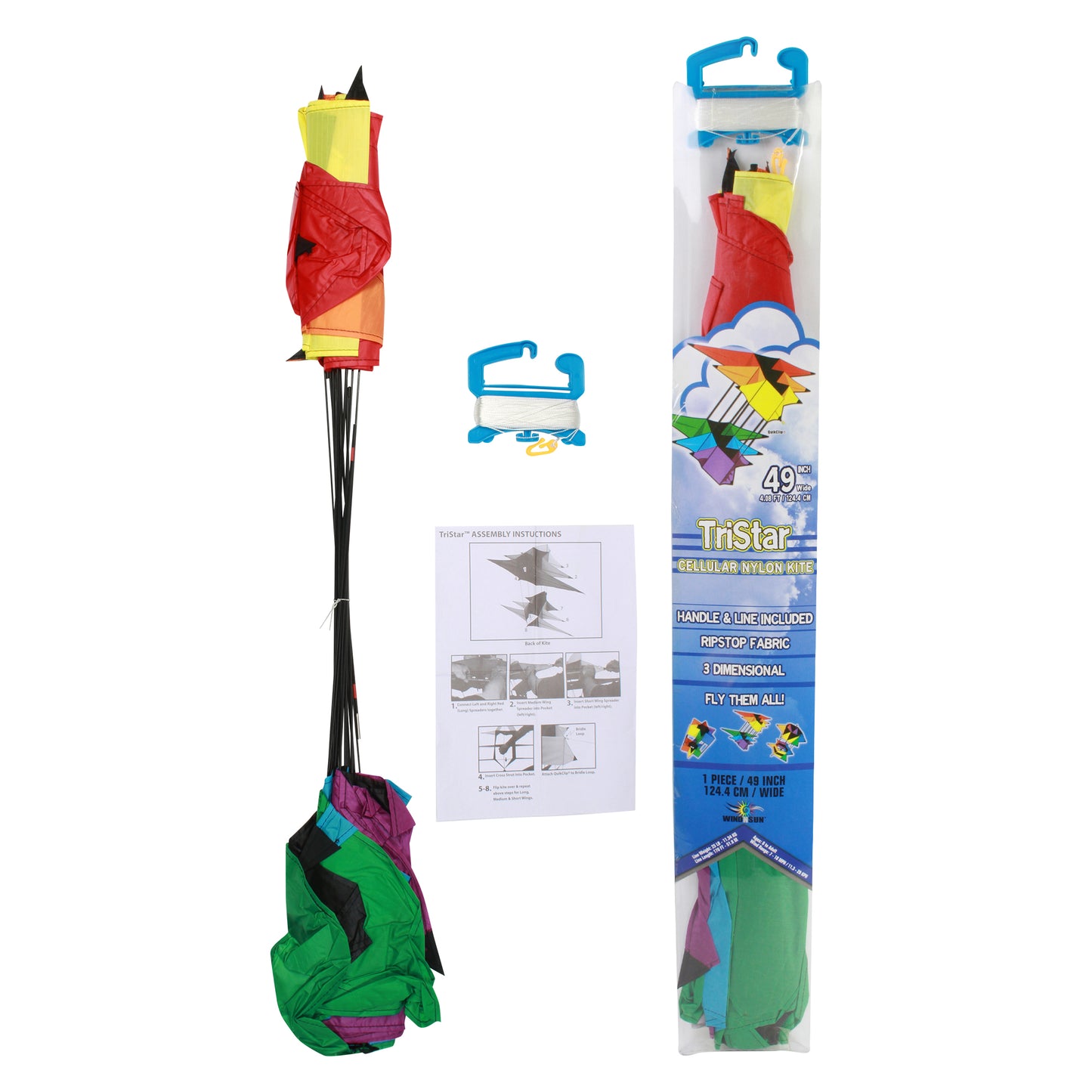 windnsun supersize cellular tristar 3d nylon kite package