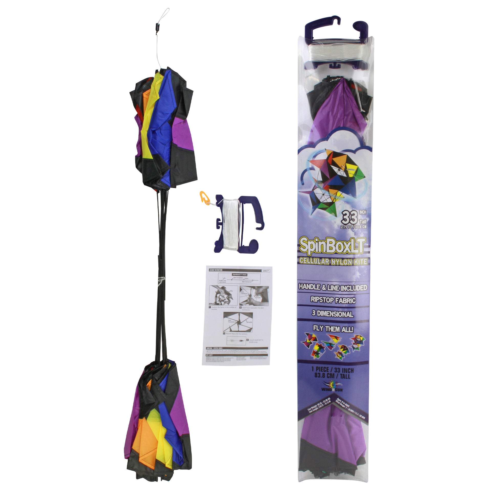 windnsun supersize revo spinboxlt 3d nylon kite package