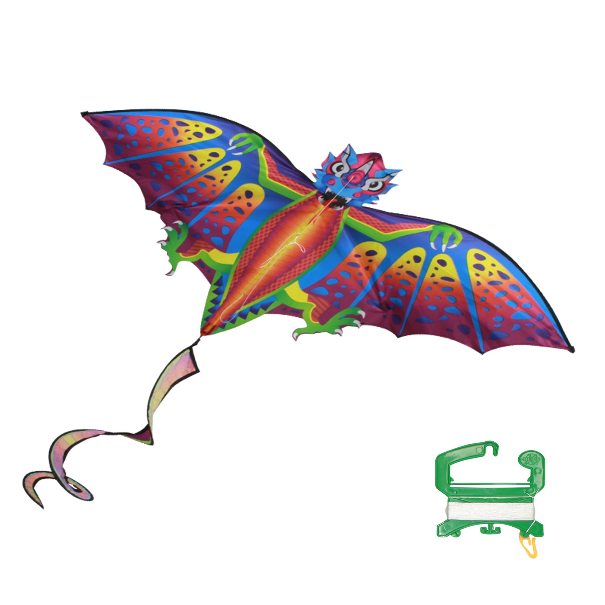 X Kites StratoKite Dragon Nylon Figure Kite Product photo with handle
