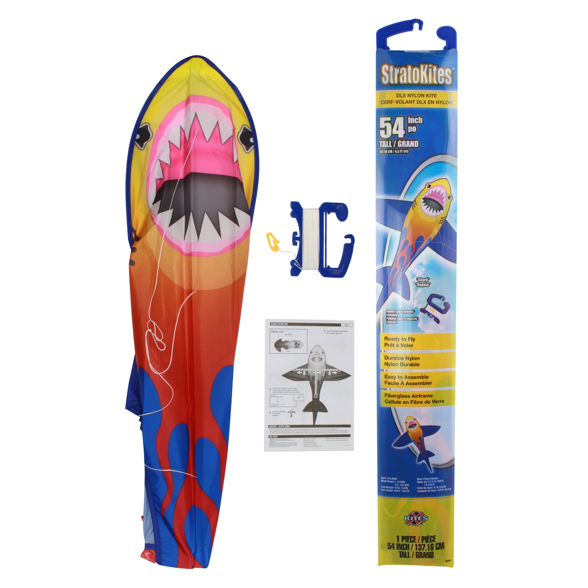 X Kites StratoKite Shark Nylon Figure Kite Product with packaging