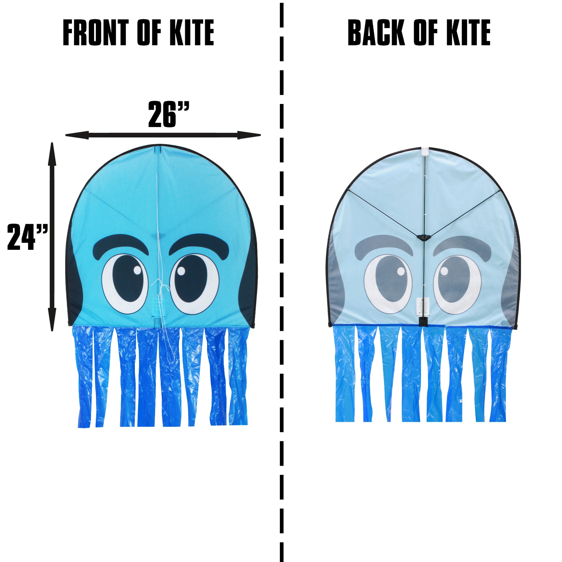 X Kites StratoKite Octopus Nylon Figure Kite Product Dimensions 26 inches wide by 24 inches long head with long tails