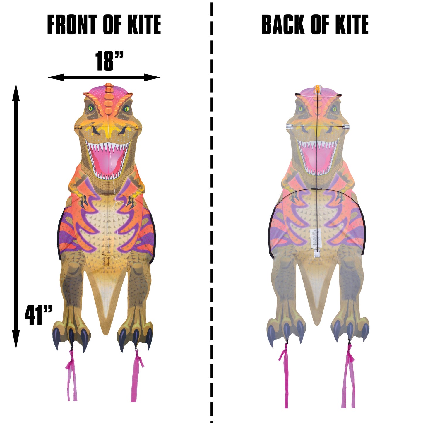 X Kites DinoKite T-rex Nylon Dinosaur Kite  Product Dimensions