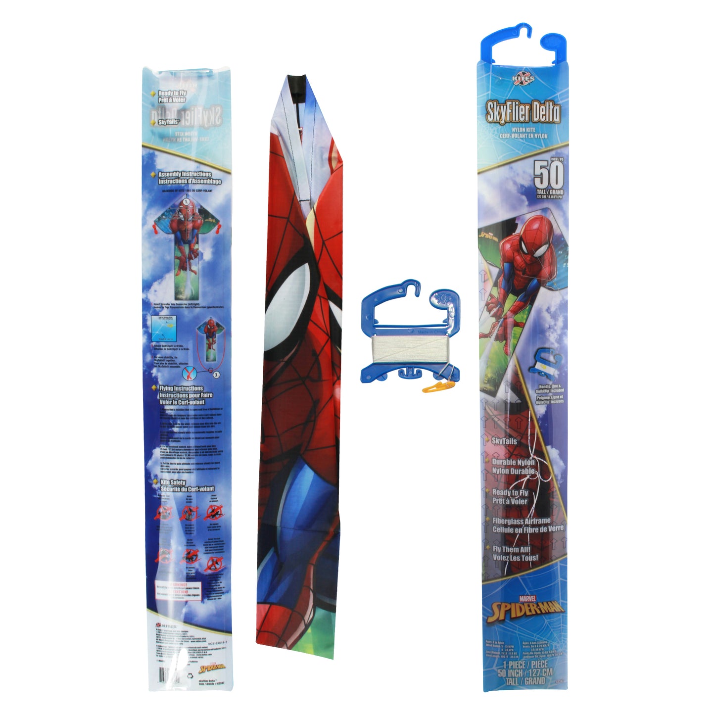 X Kites SkyFlier Delta Spider-Man product and packaging
