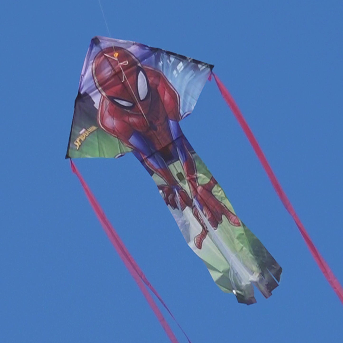 X Kites SkyFlier 50 Spider-Man + X Kites FaceKites Spider-Man Nylon Kite Bundle photo of product in use