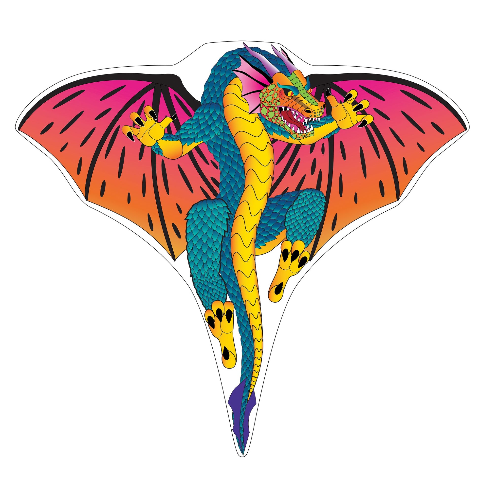 X Kites 28in Dragon Scar Poly Dragon Kite, 28 Inches Tall