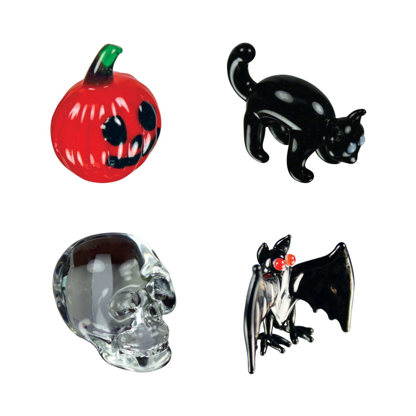 LookingGlass Halloween 4-Piece Set of Collectible Glass Miniature Halloween Figurines Product Image