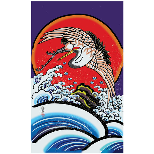 WindNSun Limited Edition Mr. Toki Edo Crane Ripstop Nylon Collectors Kite Product Image