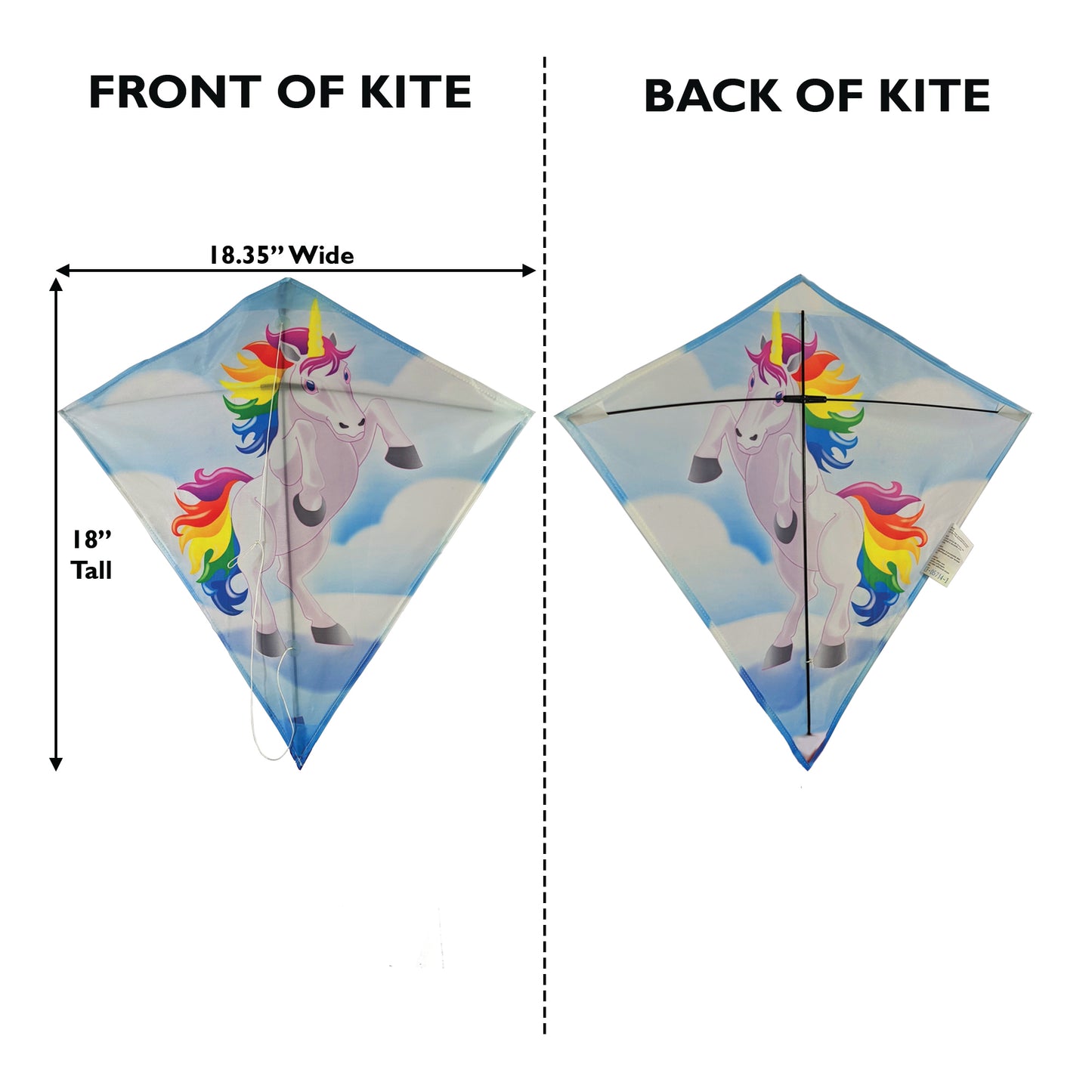 windnsun minidiamond unicorn nylon kite dimensions