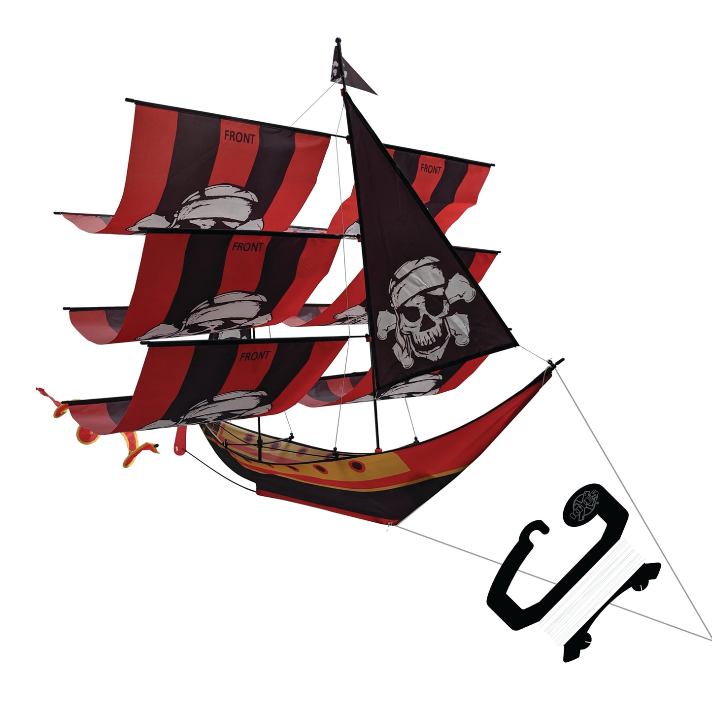windnsun supersize 3d pirateship nylon kite