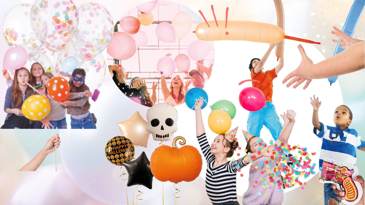 Children and families enjoying colorful BalloonWorx balloon play